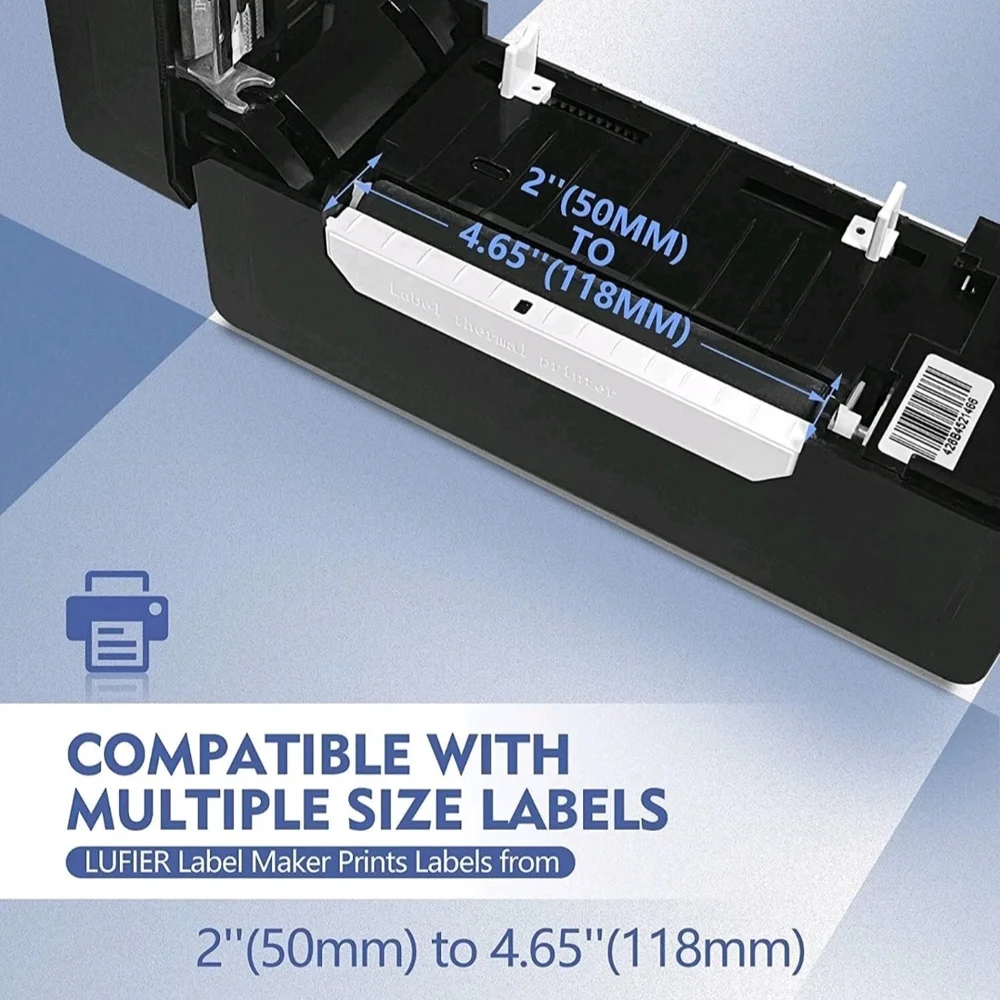 New LUFIER Black Direct Thermal Label Printer
